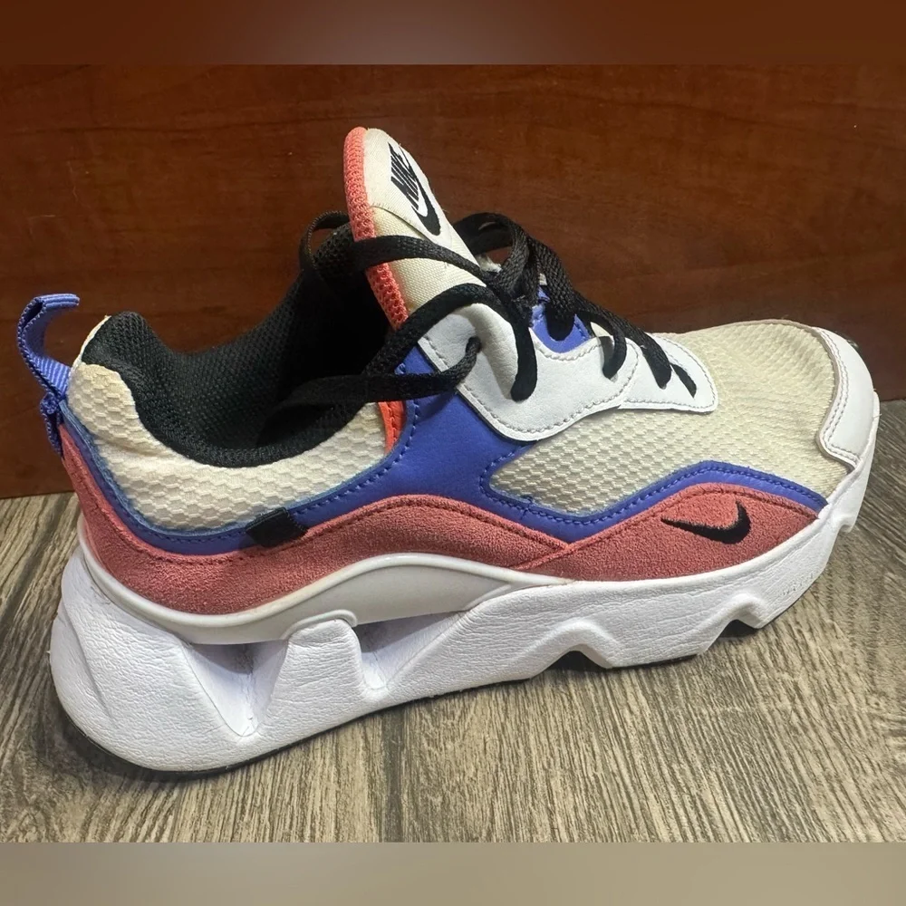 Nike Cream and Blue Sneakers with Chunky Design